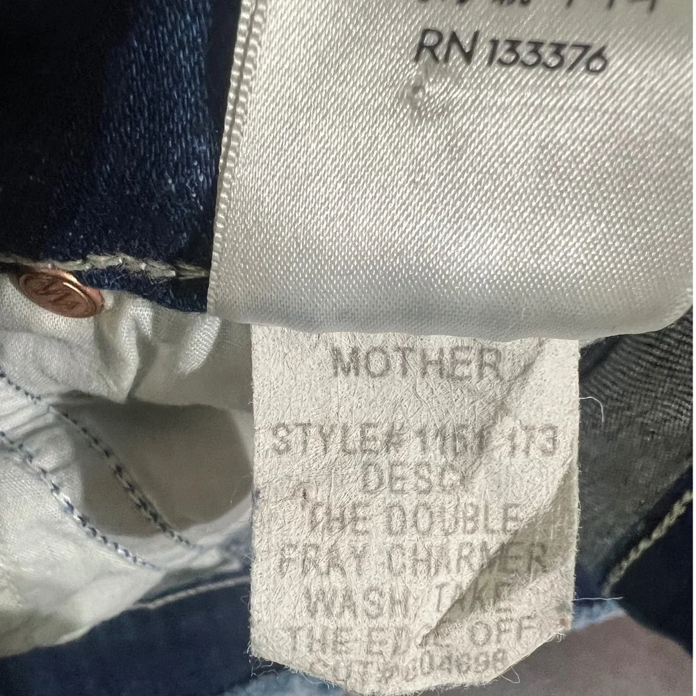MOTHER The Double Fray Charmer Distressed Skinny Jeans Take the Edge Off Size 25